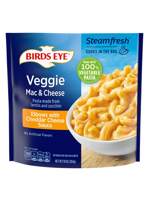 Birds_Eye_Veggie_Pasta_Mac_and_Cheese_Elbows_with_Cheddar_Cheese_Sauce,_Frozen_Sides,_10_oz_Bag_(Frozen).jpeg